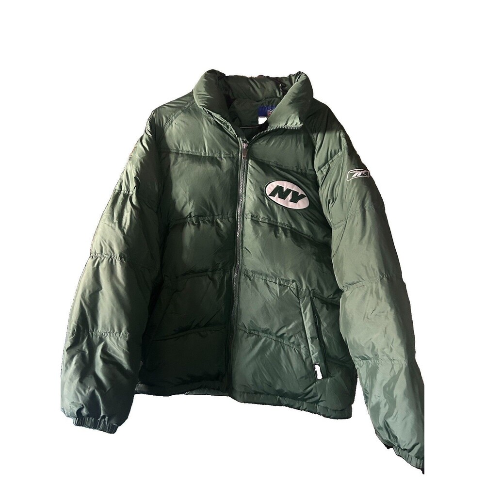 Reebok - New York Jets NFL On Field Puffer Jacket Mens M - Green - Coat